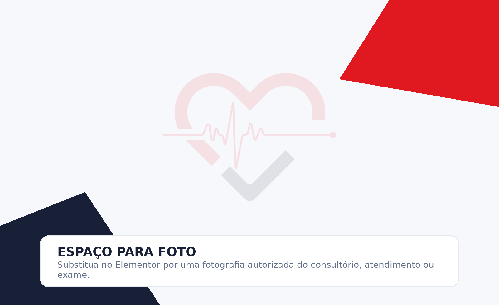 Espaço para fotografia da recepção ou do consultório